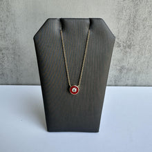 Load image into Gallery viewer, Diamond and Red Enamel Necklace in 14kt Yellow Gold - 0.13ctw Natural Diamond
