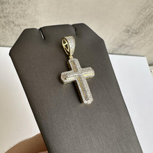 Load image into Gallery viewer, Diamond Cross Pendant in 10kt Yellow Gold - 0.48ctw Natural Diamonds, New
