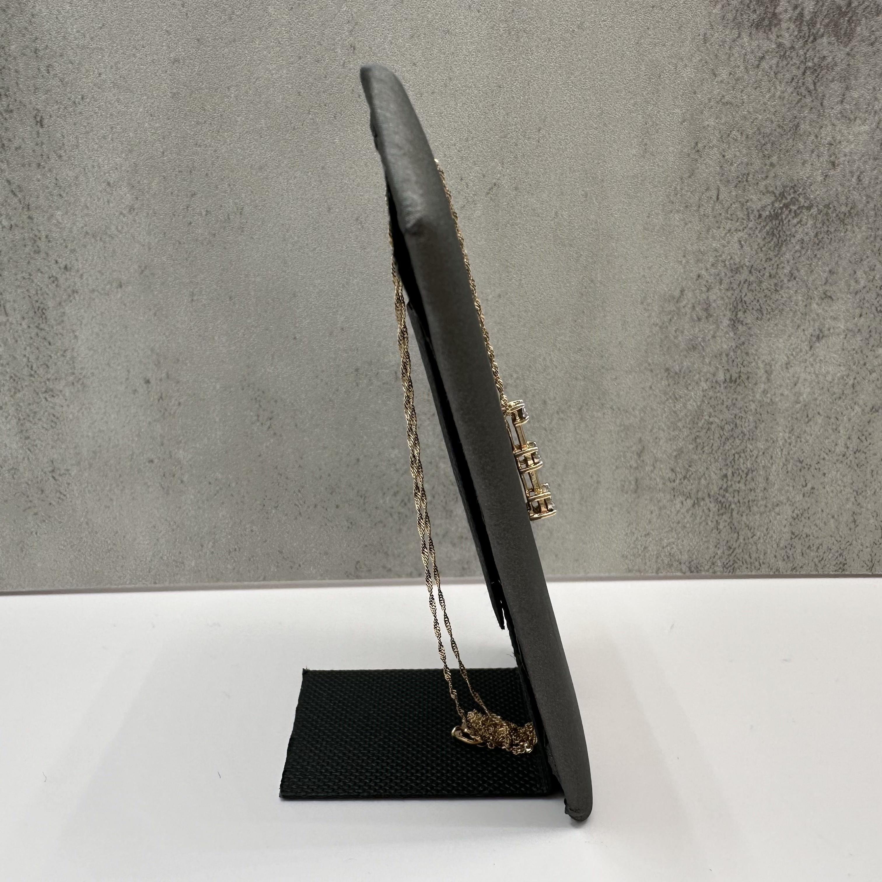 Diamond Past Present Future Necklace 10K Yellow Gold 18in