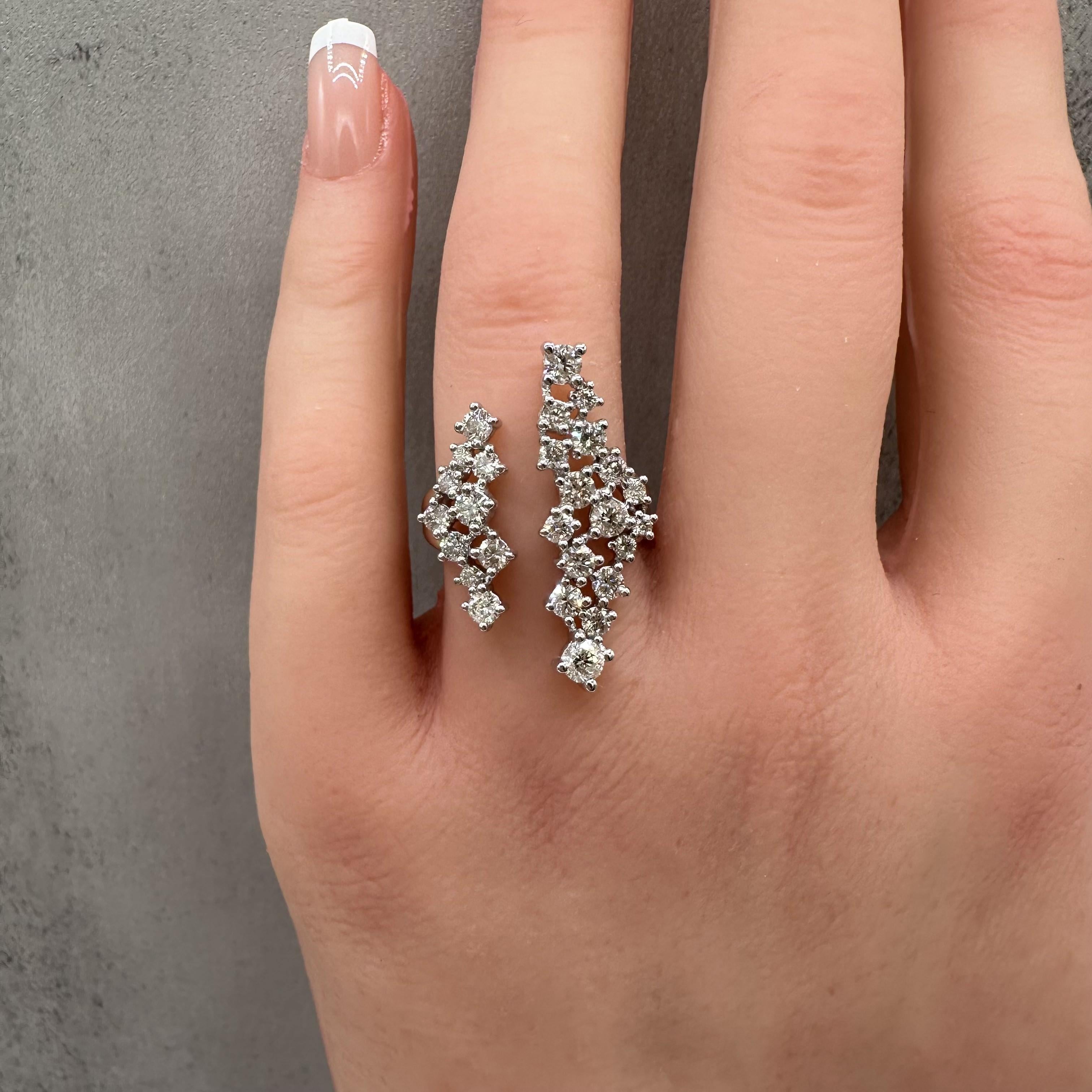 1.50ctw Natural Diamond Fashion Ring 14K White Gold Size 7