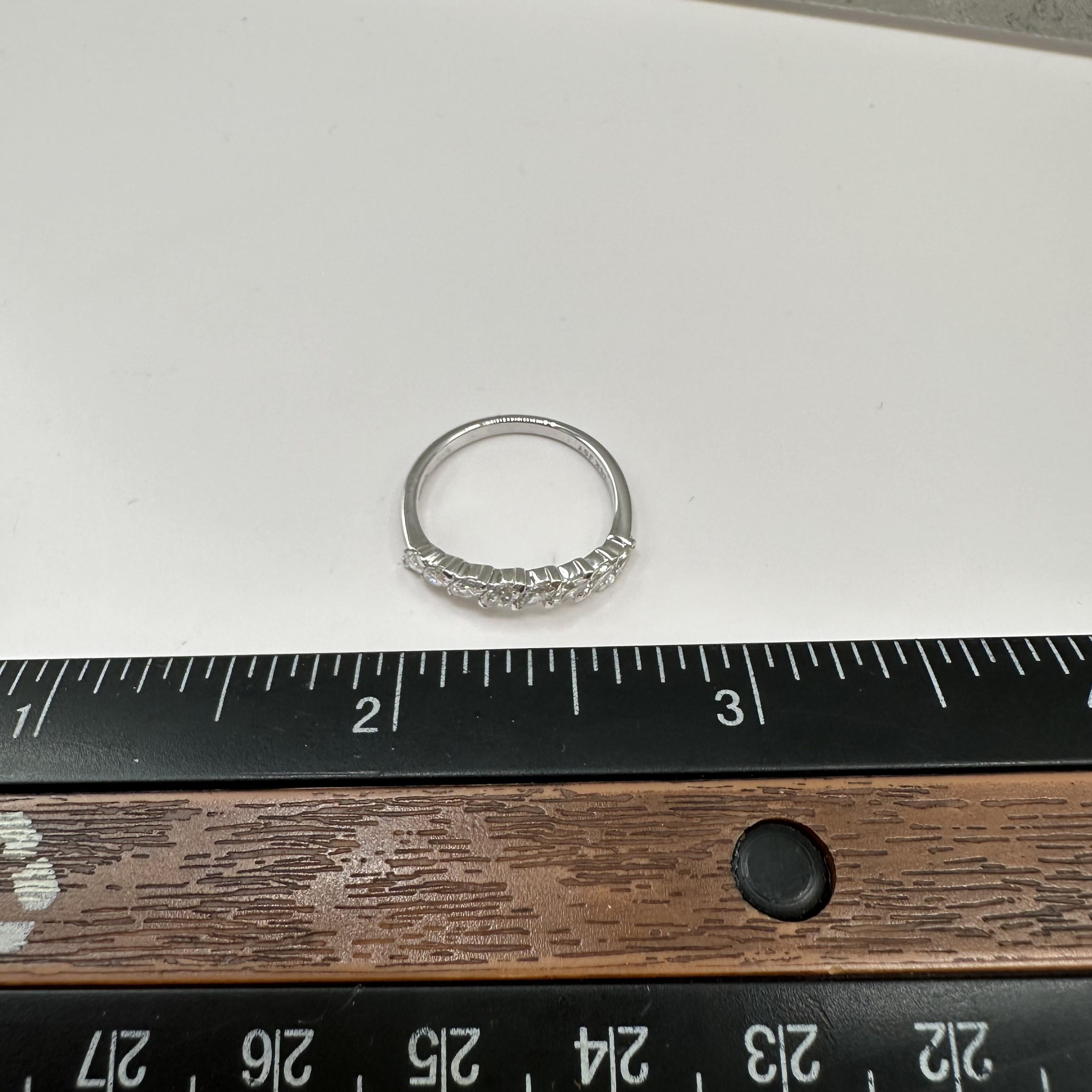 0.50ctw Natural Marquise Diamond Ring 14K White Gold Size 5