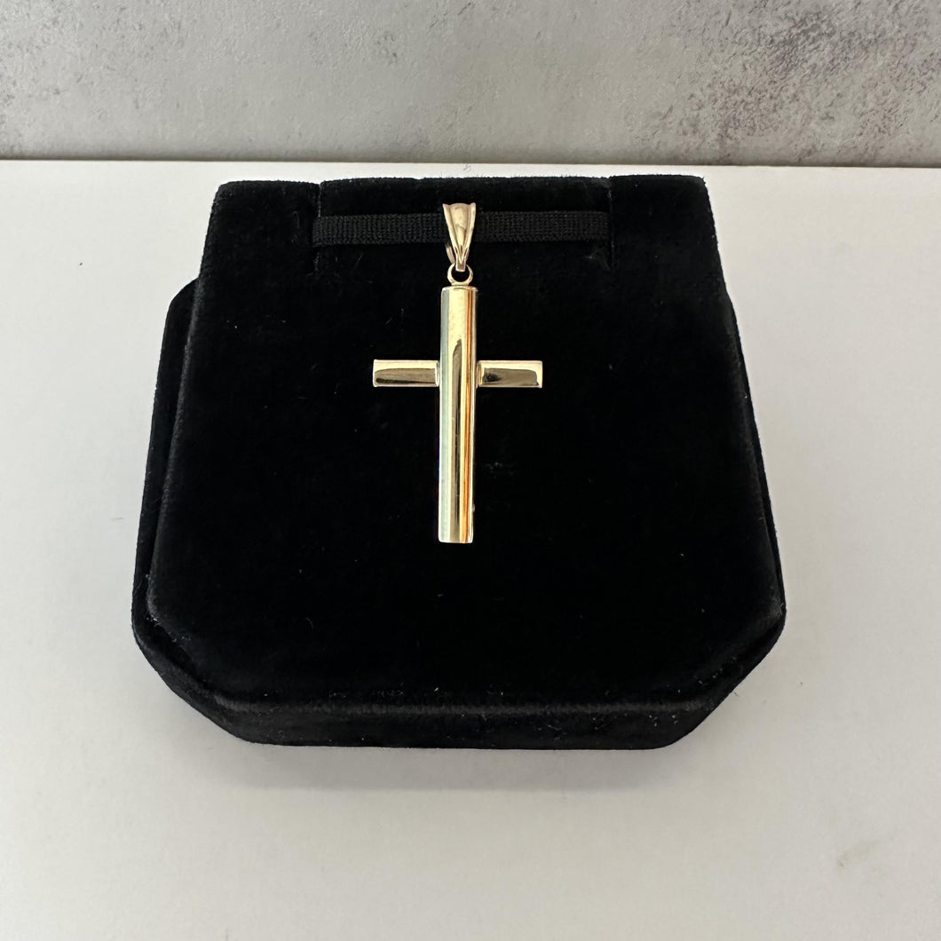 Beautiful 14kt Yellow Gold Cross Pendant, New