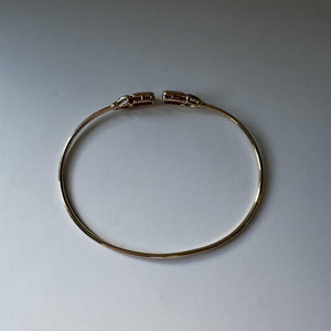 Ruby and Sapphire Flex Bangle in 14kt Yellow Gold, New