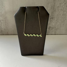 Load image into Gallery viewer, Luscious Green Emerald Necklace in 10kt Yellow Gold, New
