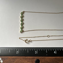 Load image into Gallery viewer, Luscious Green Emerald Necklace in 10kt Yellow Gold, New
