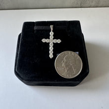 Load image into Gallery viewer, Gorgeous Estate Diamond Cross in 14kt White Gold, Pre-Loved
