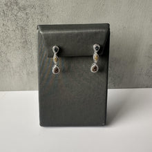 Load image into Gallery viewer, Fancy Color Diamond Drop Earrings in Sterling Silver
