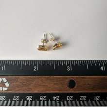 Load image into Gallery viewer, Citrine Studs in 14kt Yellow Gold - 8x6mm Oval, Push Backs, 0.8 Gram, New
