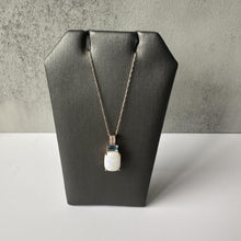 Load image into Gallery viewer, Opal, Topaz, and Diamond Necklace in 10kt Rose Gold - 10x8mm Opal, New
