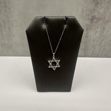 Load image into Gallery viewer, Diamond Star of David Necklace in 14kt White Gold – 0.33ctw Diamonds, 18&quot;, New
