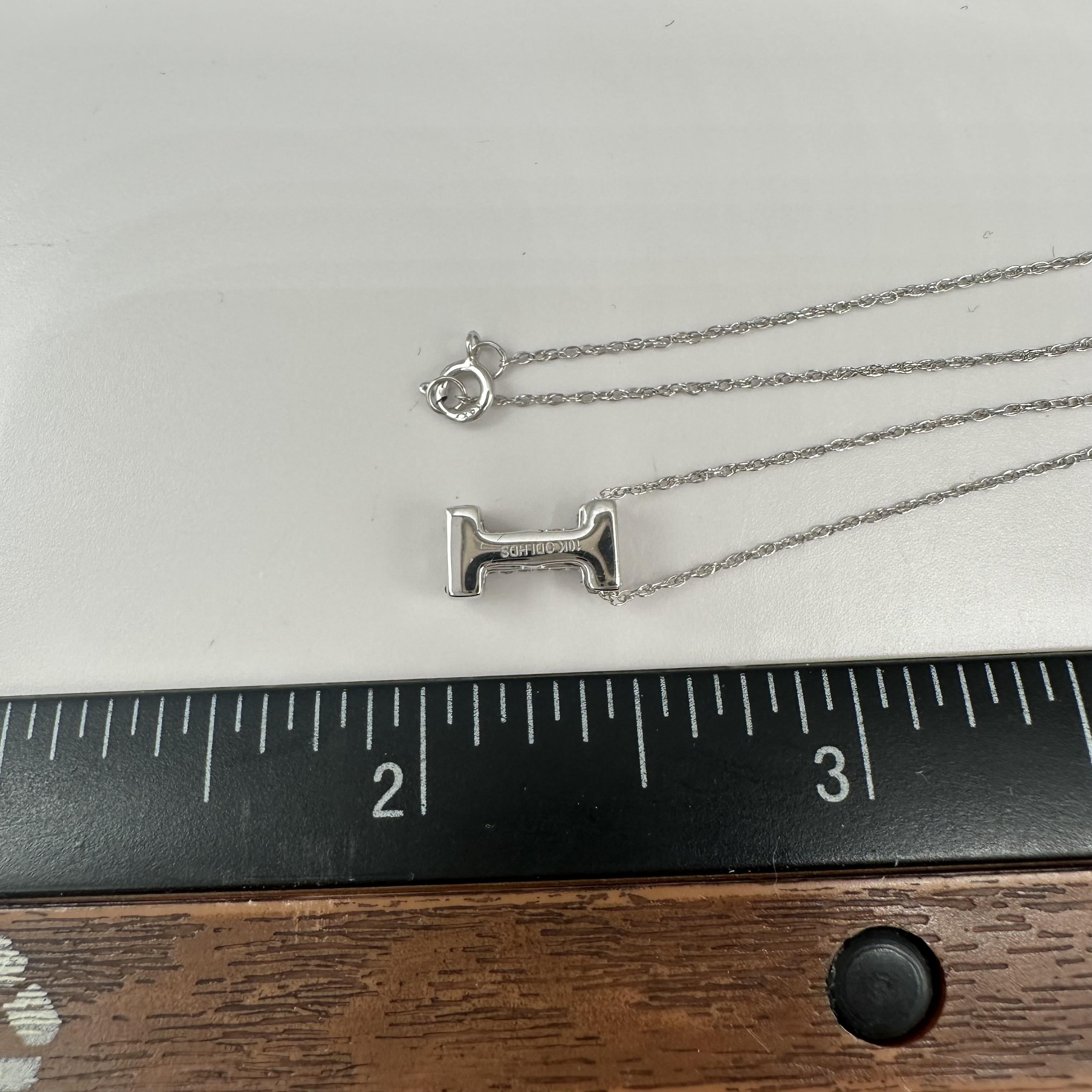 Diamond I Initial Necklace 10kt White Gold 0.15ctw GH VS SI New
