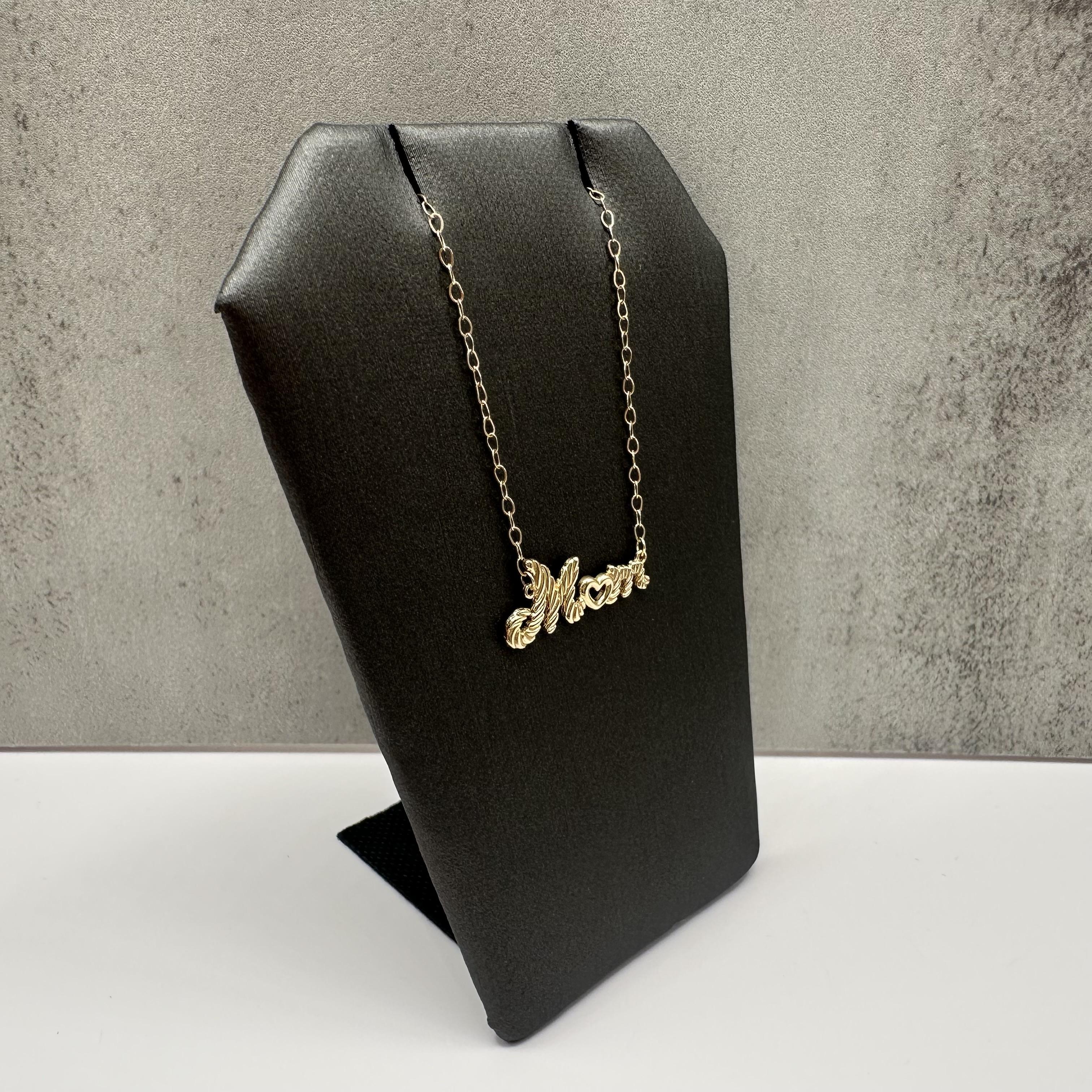 Mom Necklace 10kt Yellow Gold 18in Lobster Clasp New