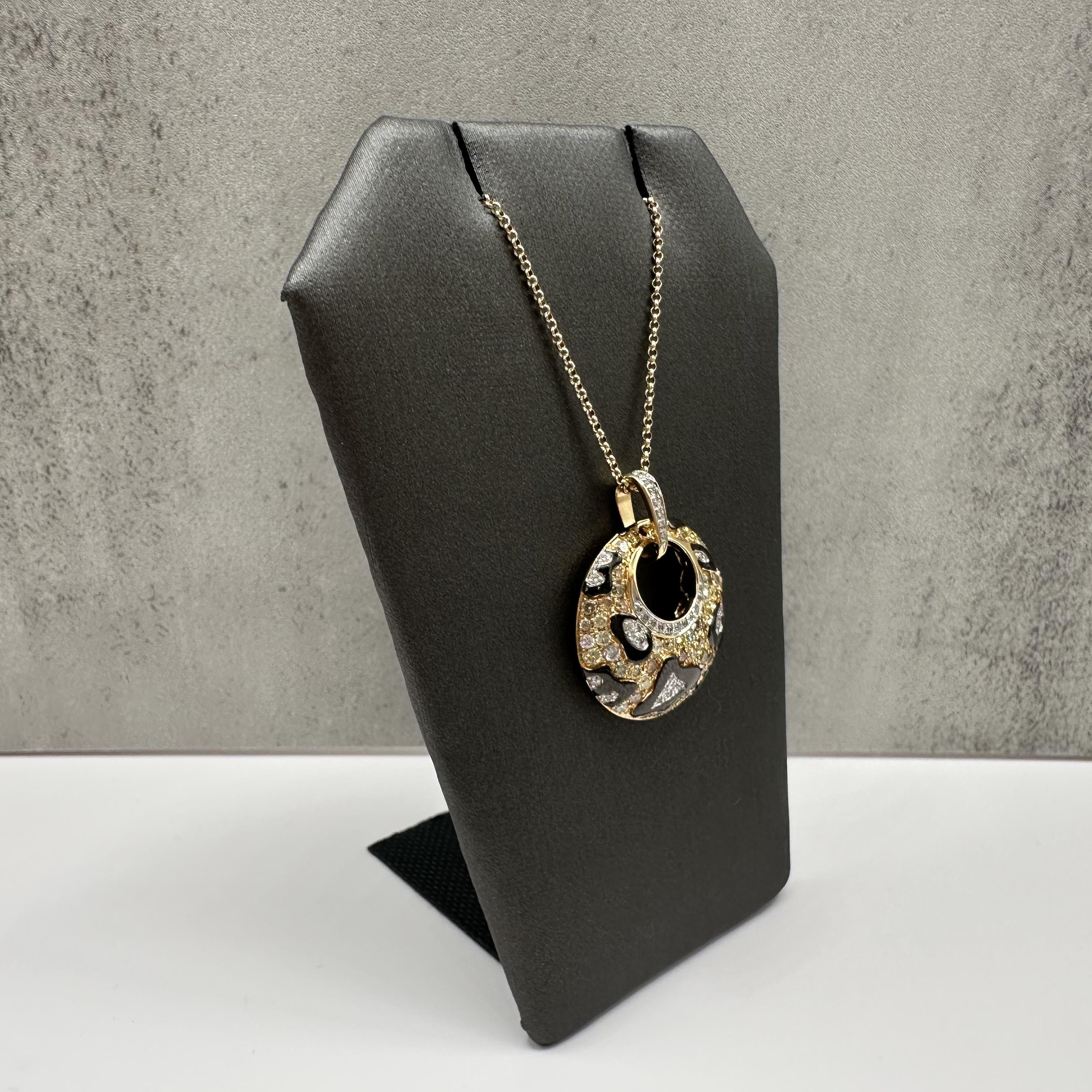 Diamond Pendant Necklace 14kt Yellow Gold 0.75ctw VS SI Estate