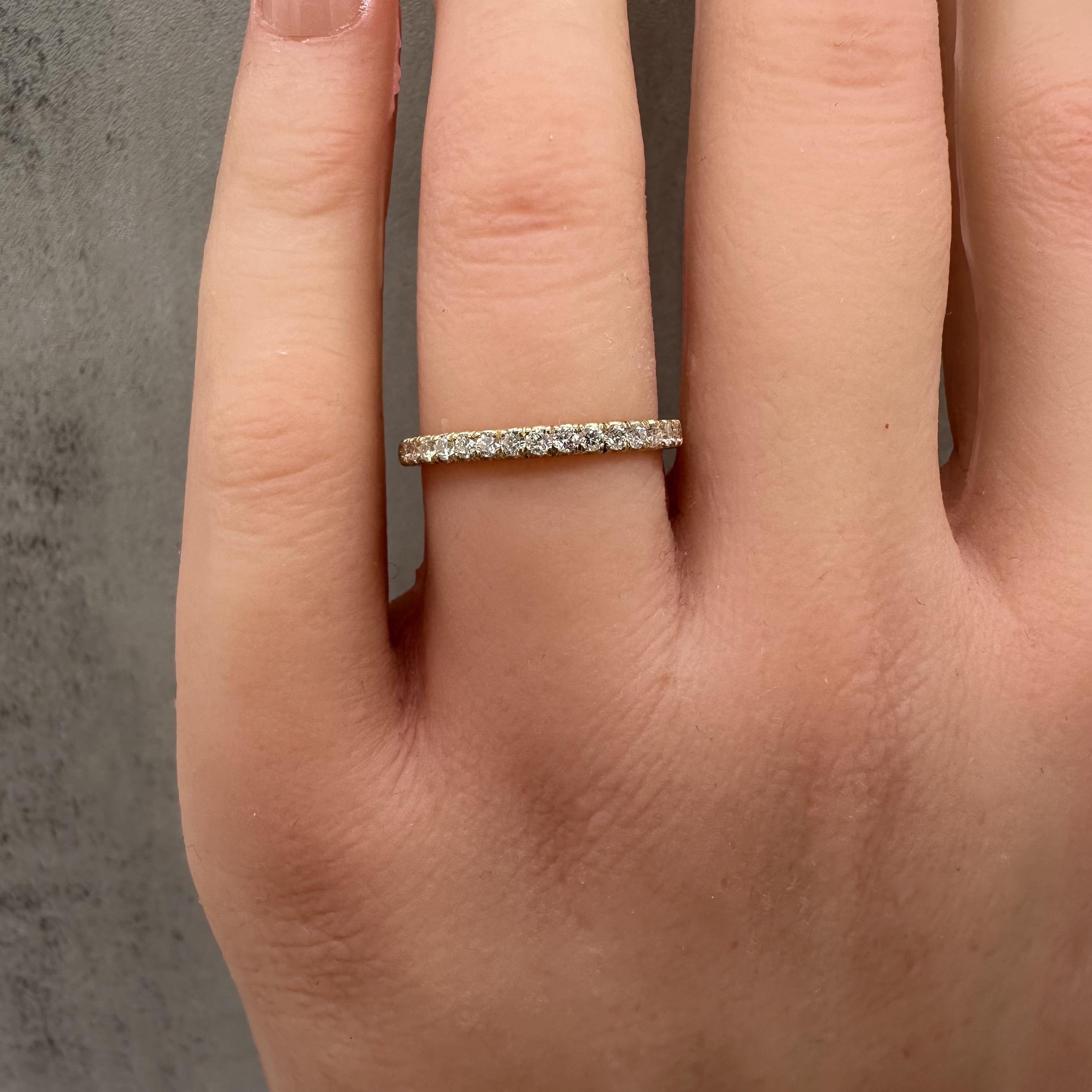 Lab Grown Diamond Band 14kt Yellow Gold 0.35ctw EF VS Size 7 New
