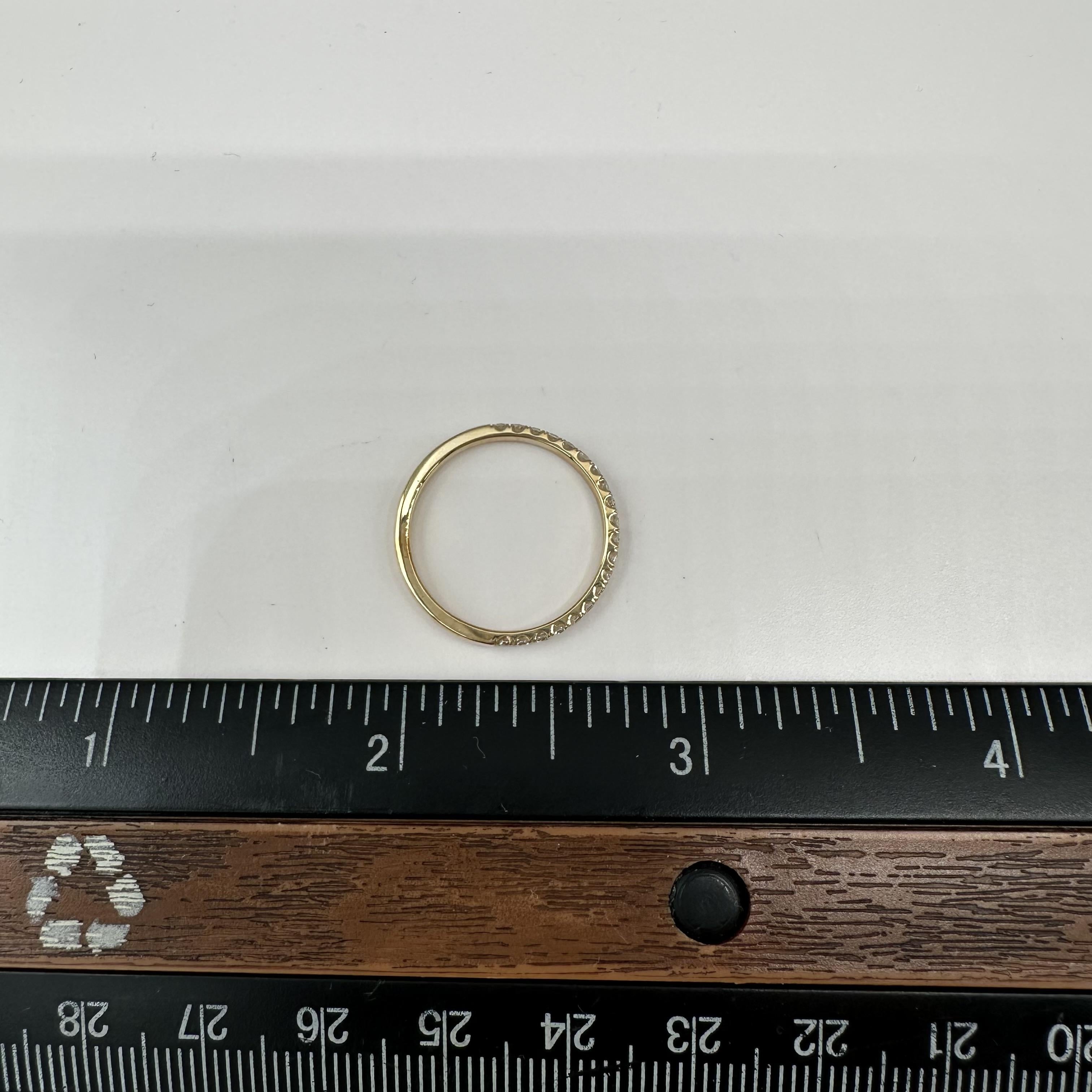 Lab Grown Diamond Band 14kt Yellow Gold 0.35ctw EF VS Size 7 New