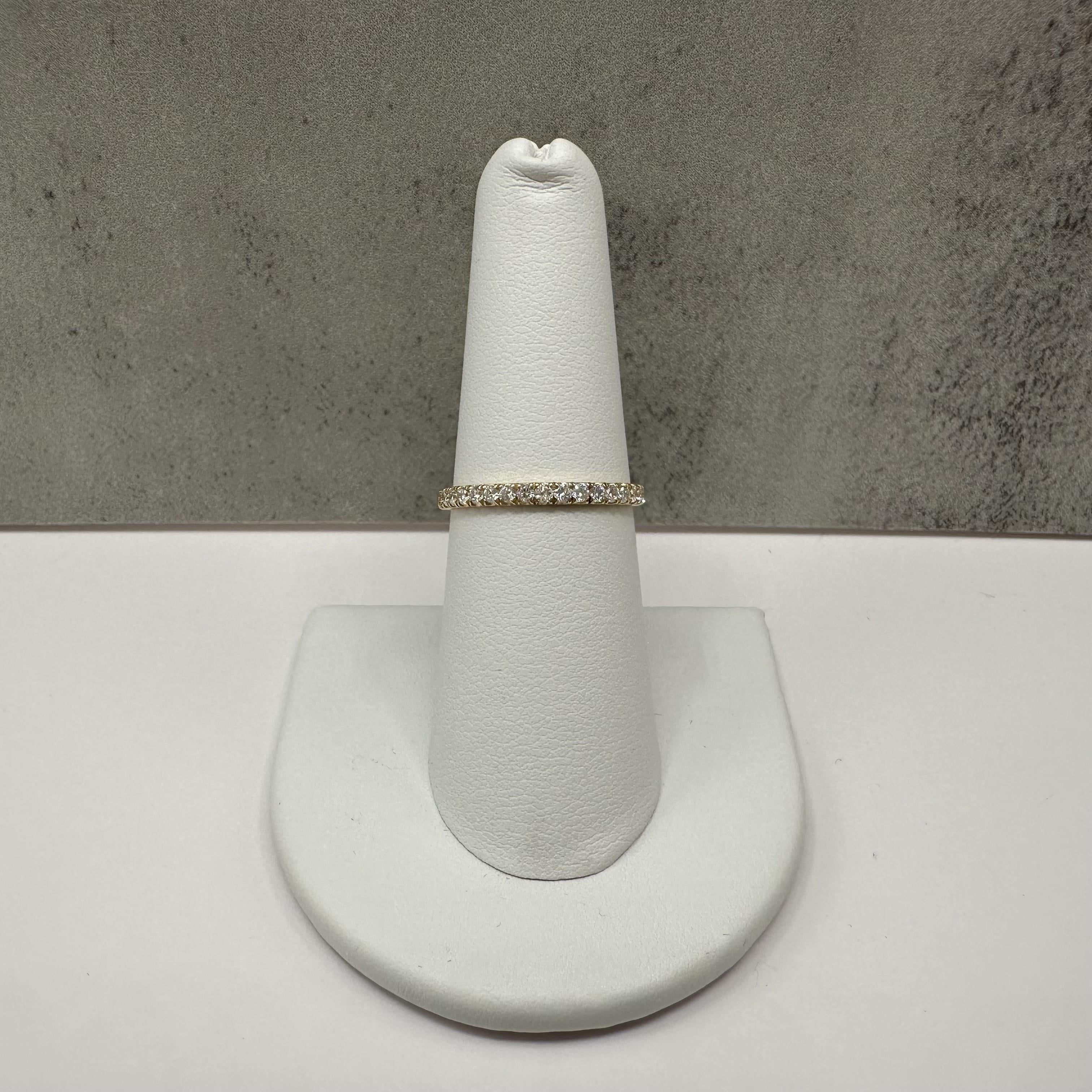 Lab Grown Diamond Band 14kt Yellow Gold 0.35ctw EF VS Size 7 New