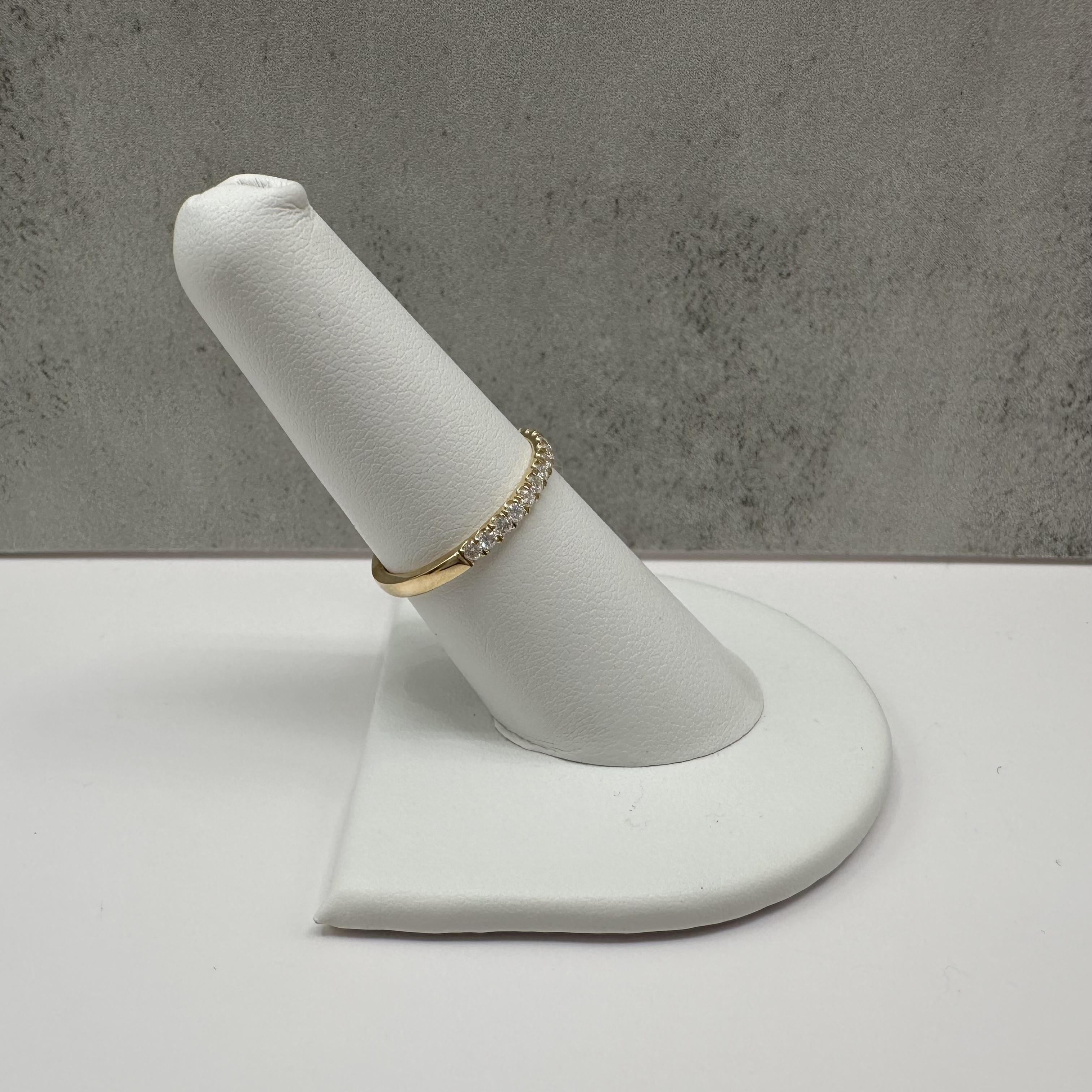 Lab Grown Diamond Band 14kt Yellow Gold 0.35ctw EF VS Size 7 New