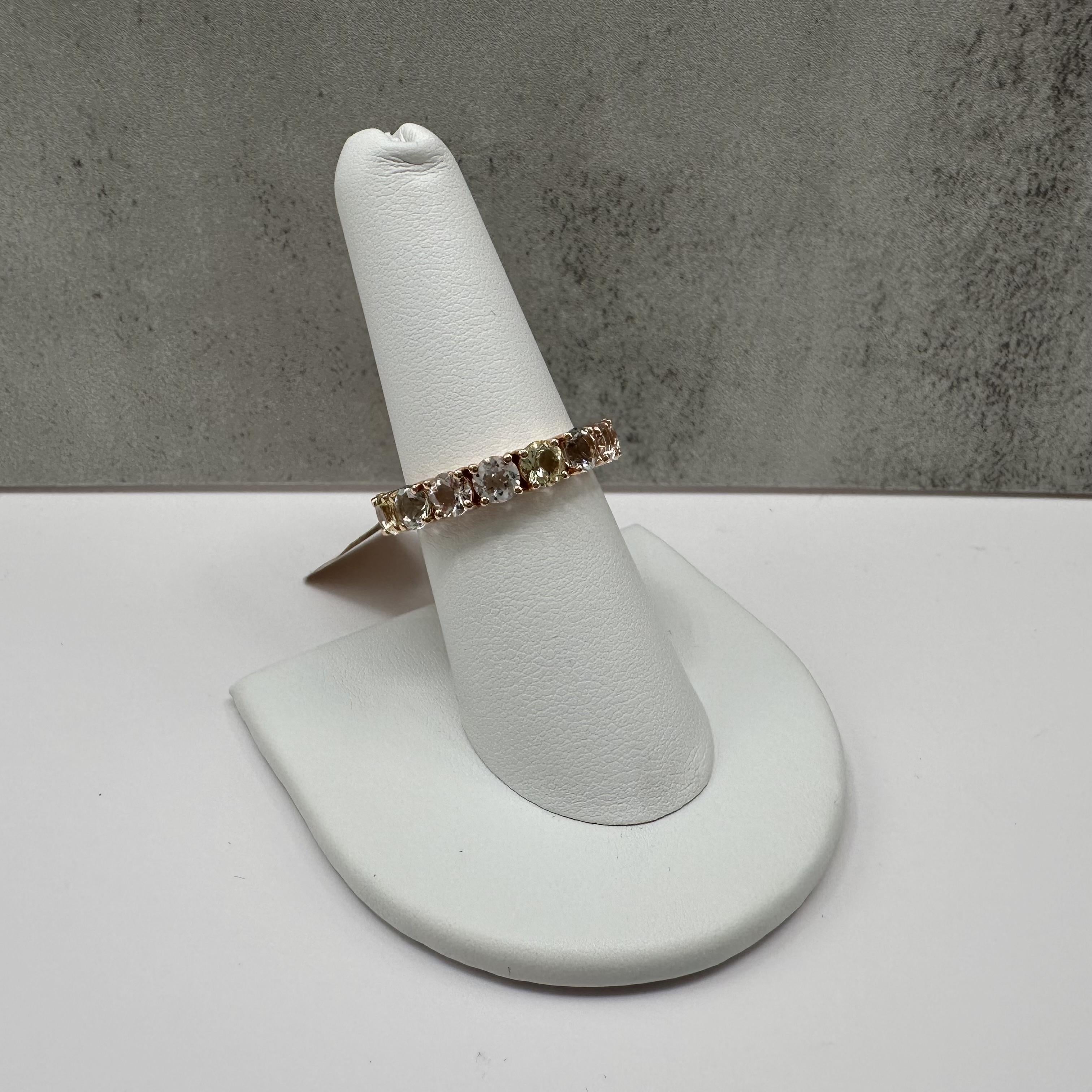 Designer Effy Multicolor Gemstone Ring 14kt Rose Gold 2.95ctw NWT