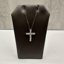 Load image into Gallery viewer, Natural Diamond Cross Necklace in Platinum – 1ctw GH SI Diamonds, 18&quot; Length
