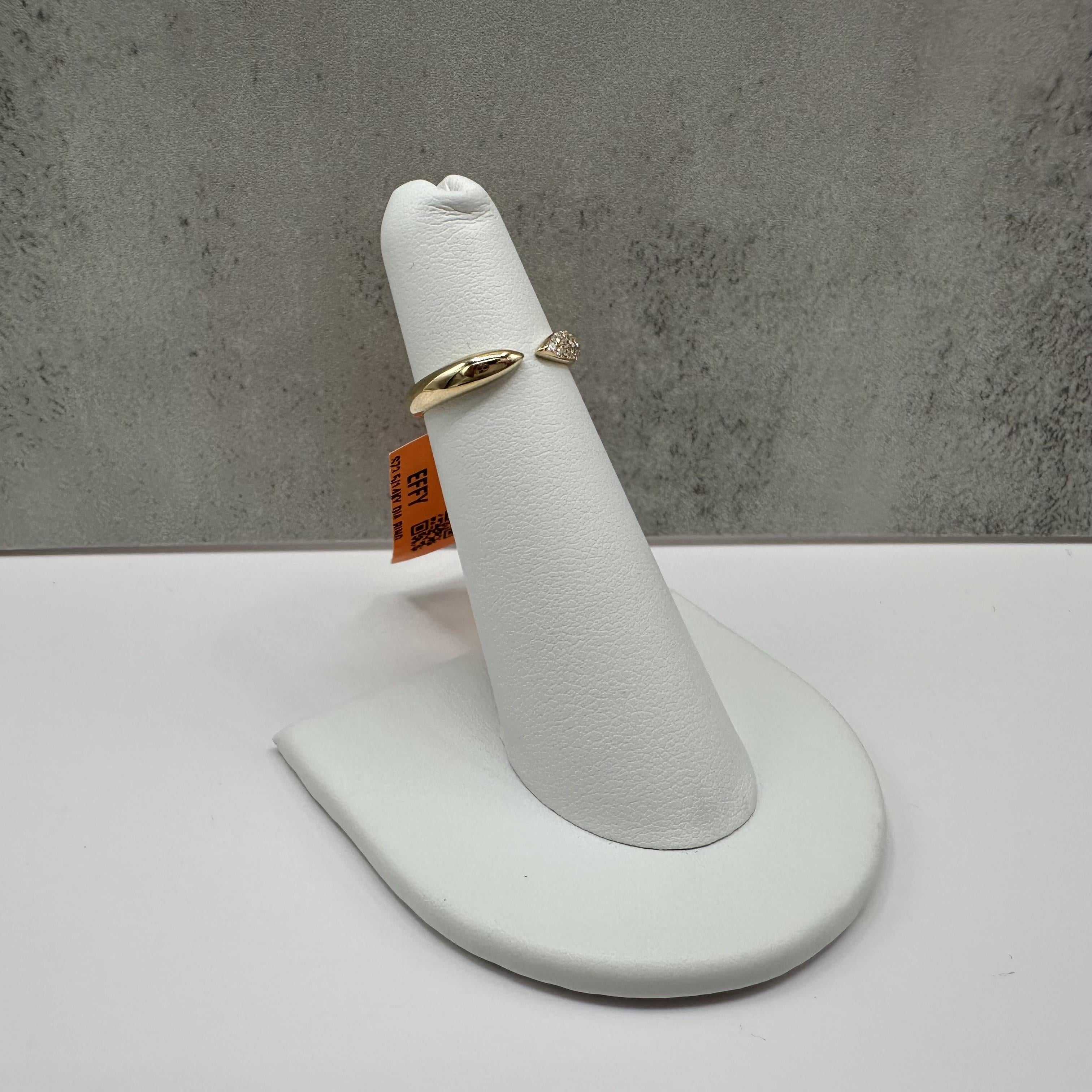 Designer Effy Diamond Open Claw Ring 14kt Yellow Gold 0.09ctw NWT
