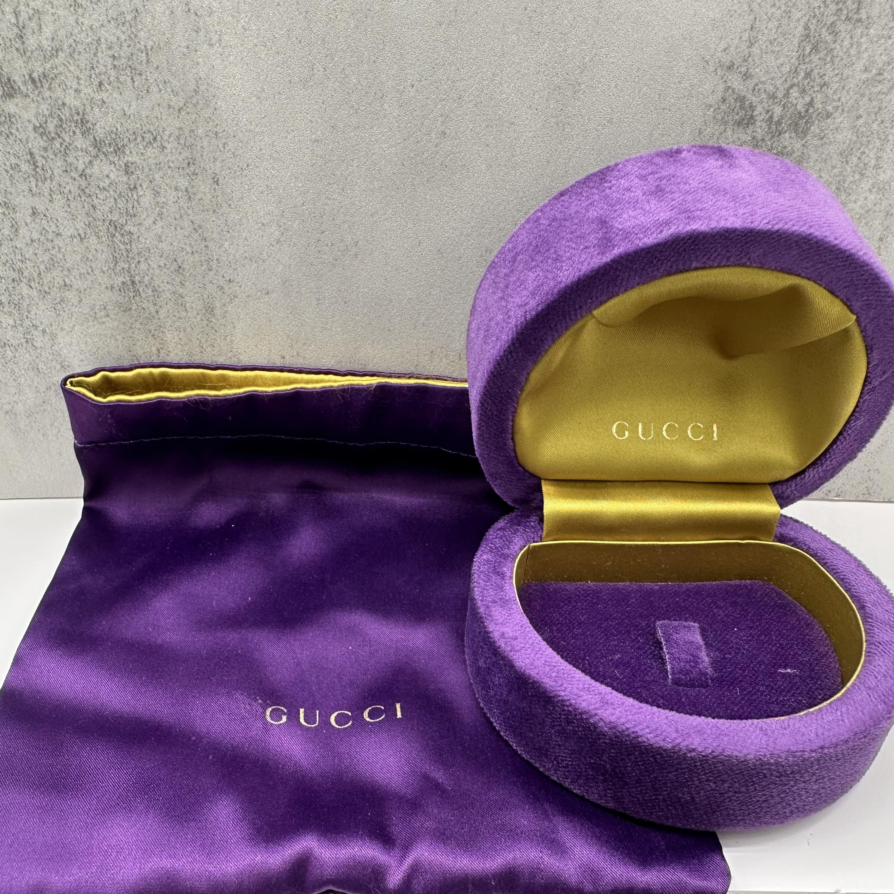 Designer Gucci Link To Love Ring 18kt Yellow Gold Size 10 With Box