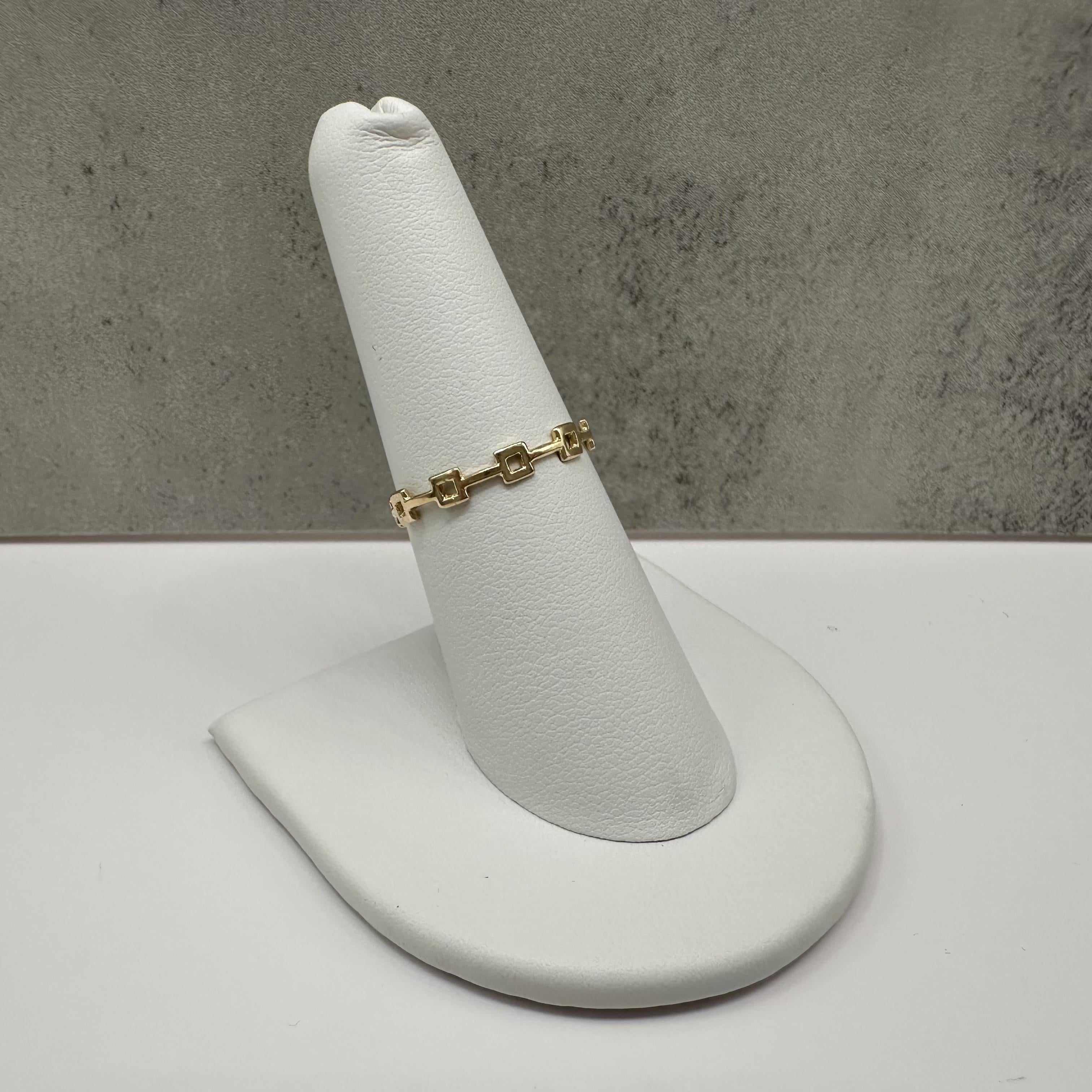 Estate Gold Link Band Ring 14kt Yellow Gold Size 7