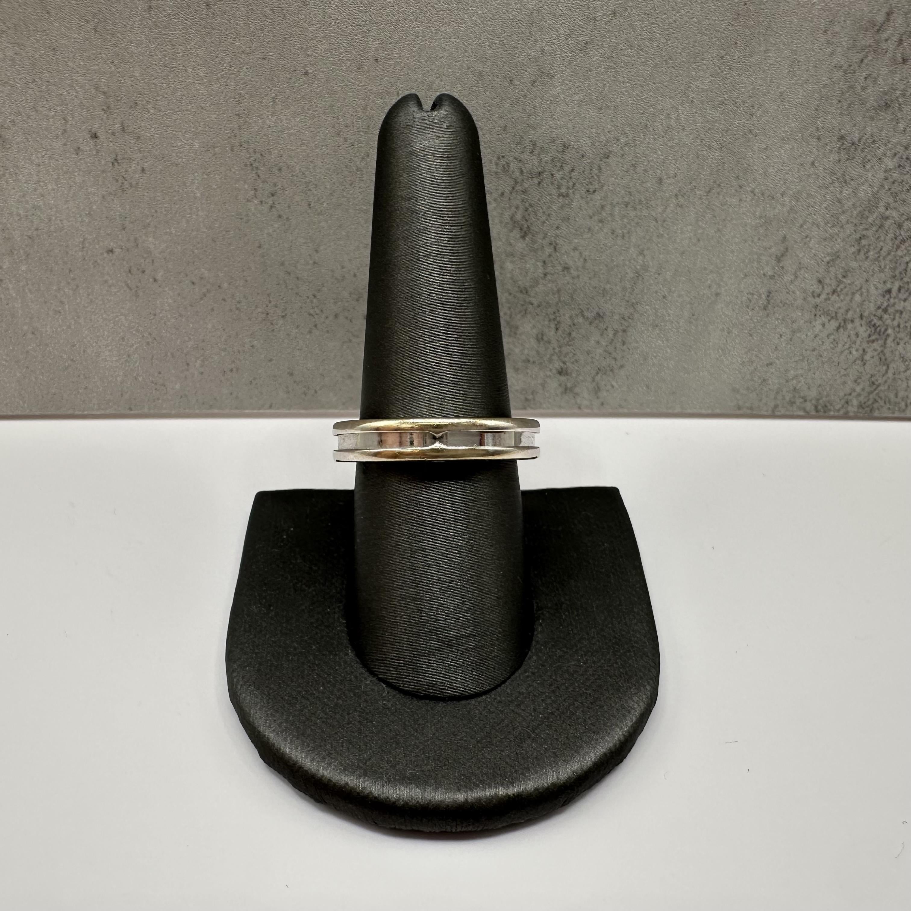 Designer Bvlgari Bzero1 One Band Ring 18kt White Gold Size 59