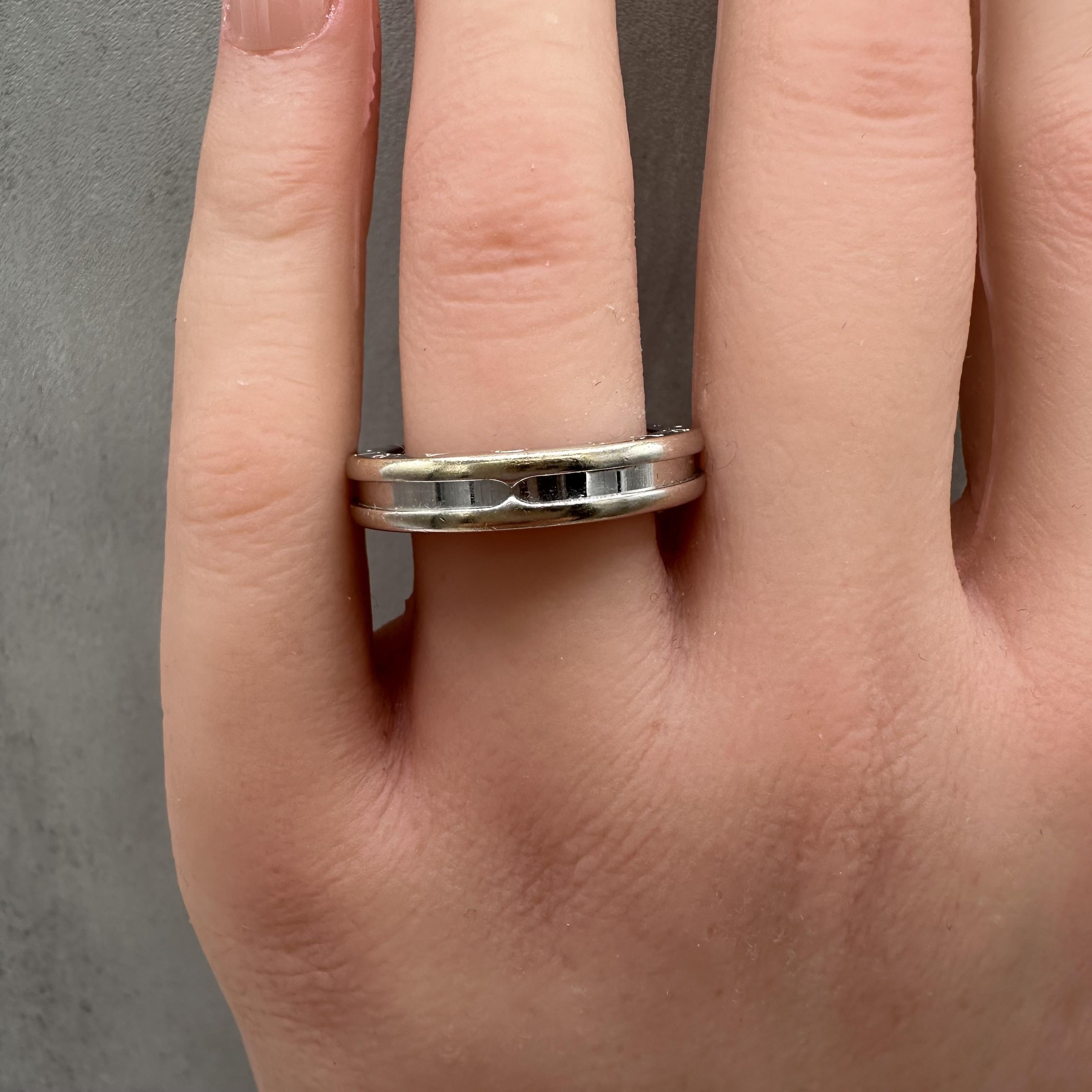 Designer Bvlgari Bzero1 One Band Ring 18kt White Gold Size 59