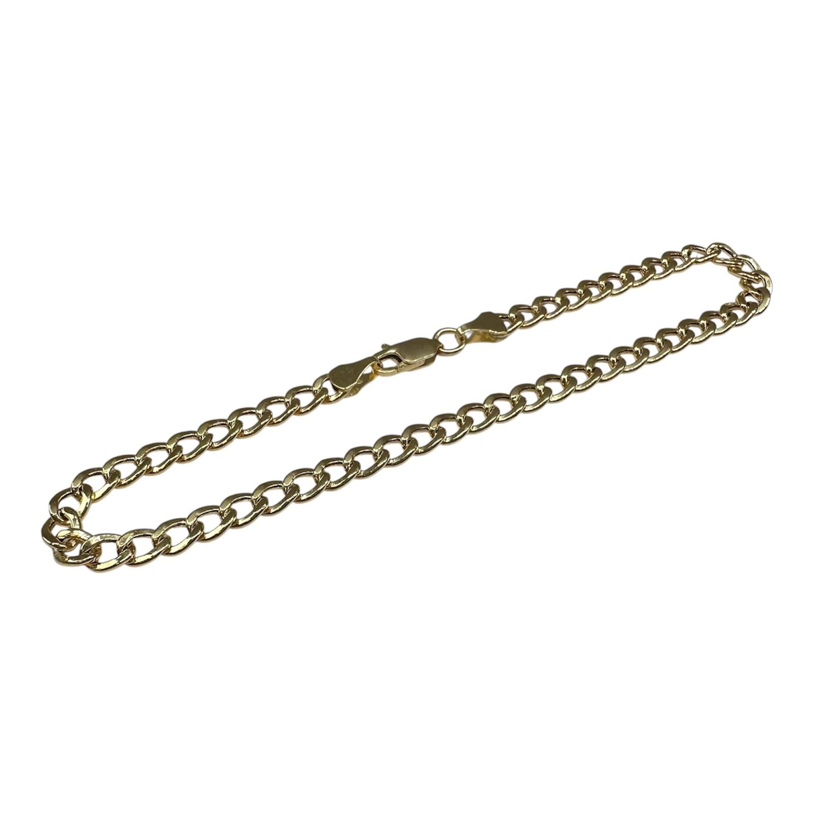 14kt Yellow Gold Curb Bracelet – 8in, 4.25mm, New