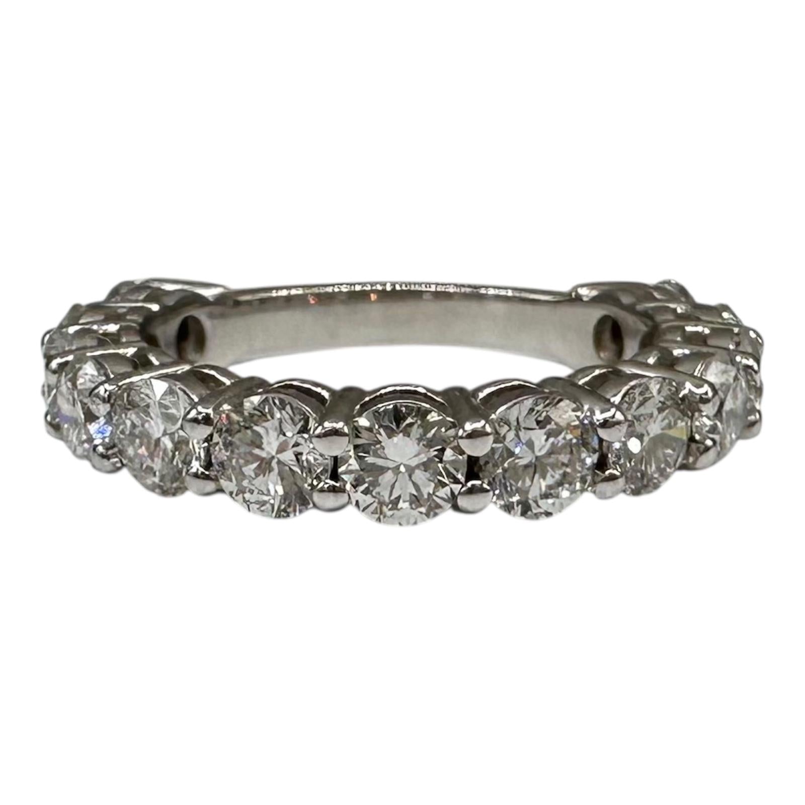 1.79ct Lab Diamond Eternity Ring F VS 14K White Gold Size 4.5