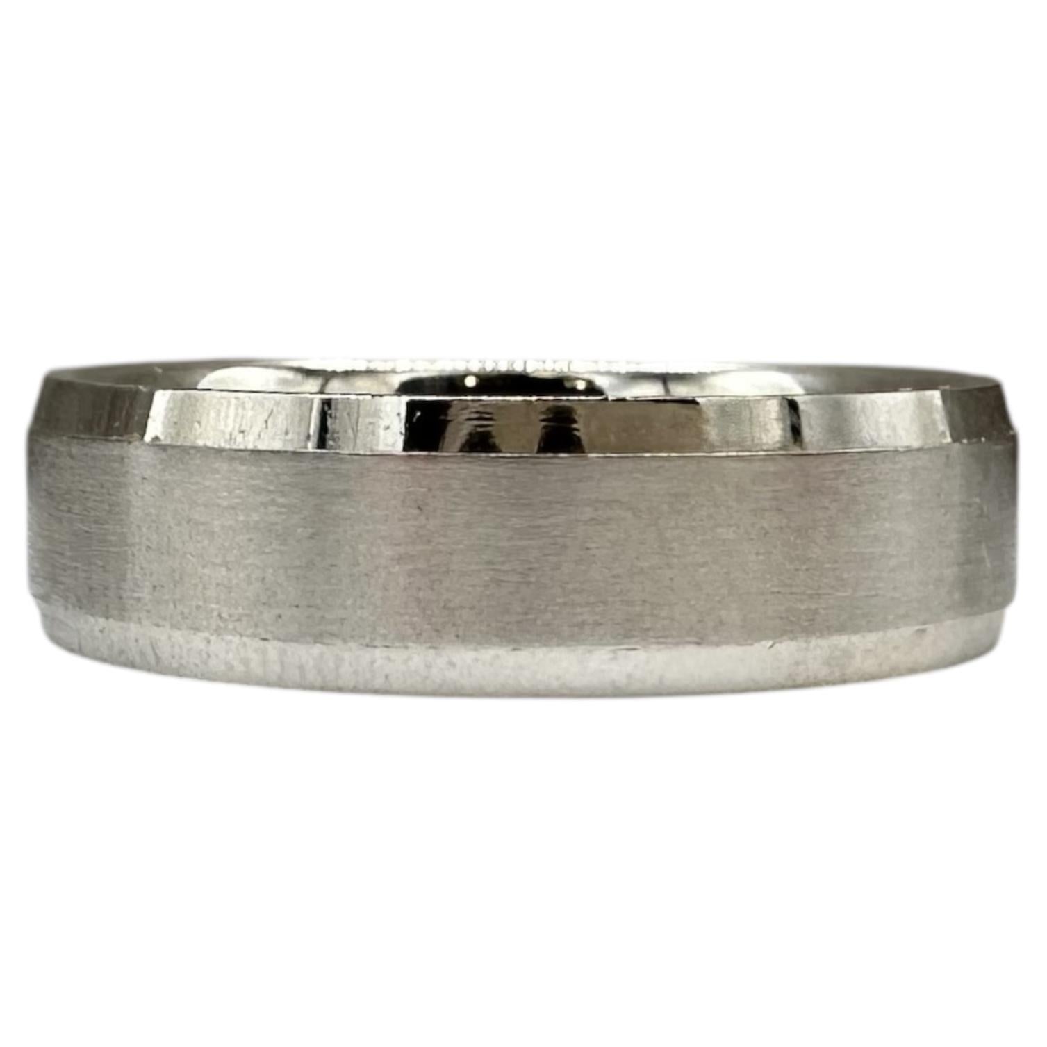 14K White Gold Comfort Fit Wedding Band 6mm Size 10 7.2g