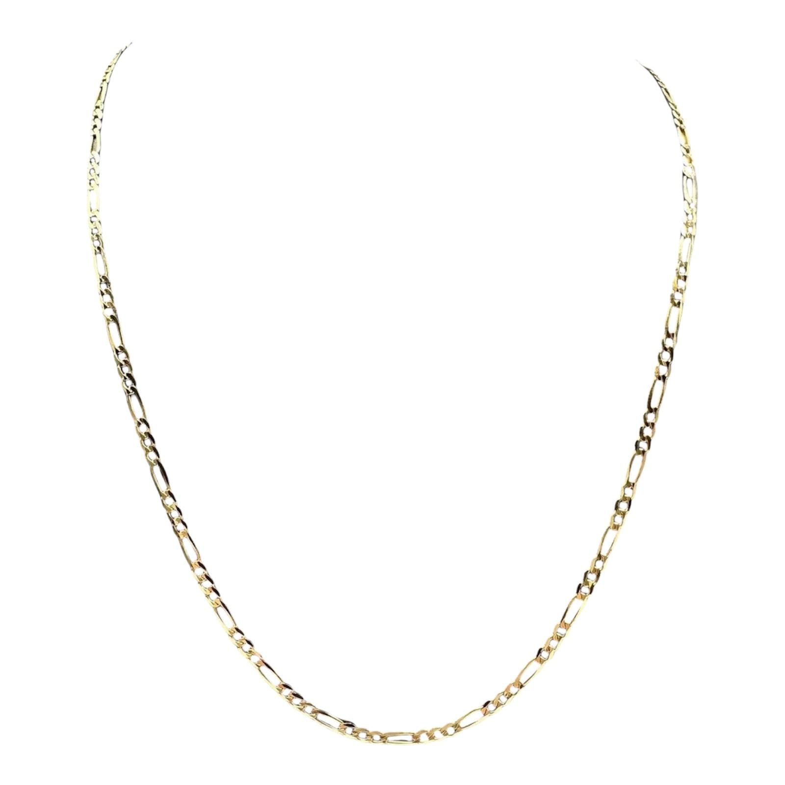 Italian Figaro Chain 14K Yellow Gold 18in 2.4mm 3.6g