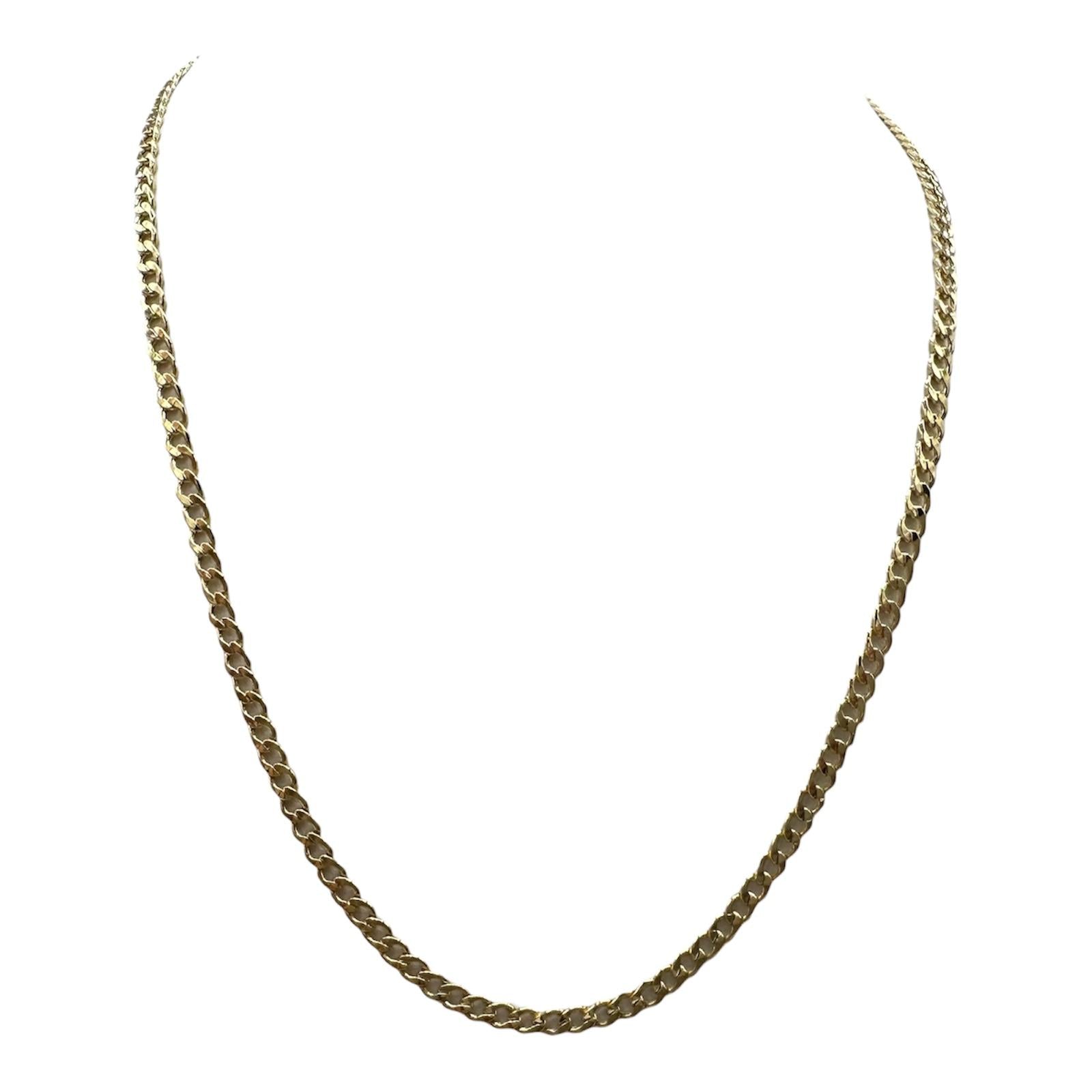 14K Yellow Gold Curb Chain 18in 2.6mm New
