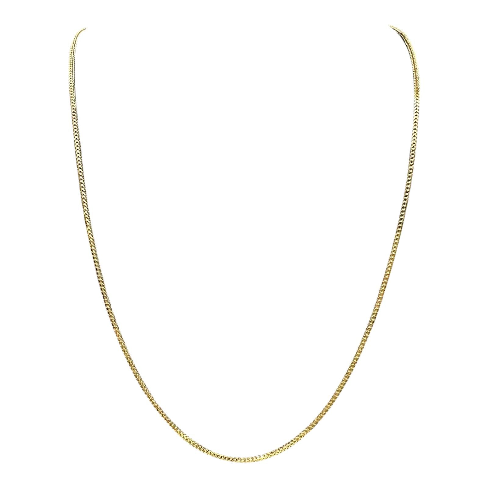 Franco Chain Necklace 14kt Yellow Gold 20in Hollow Lobster Clasp New
