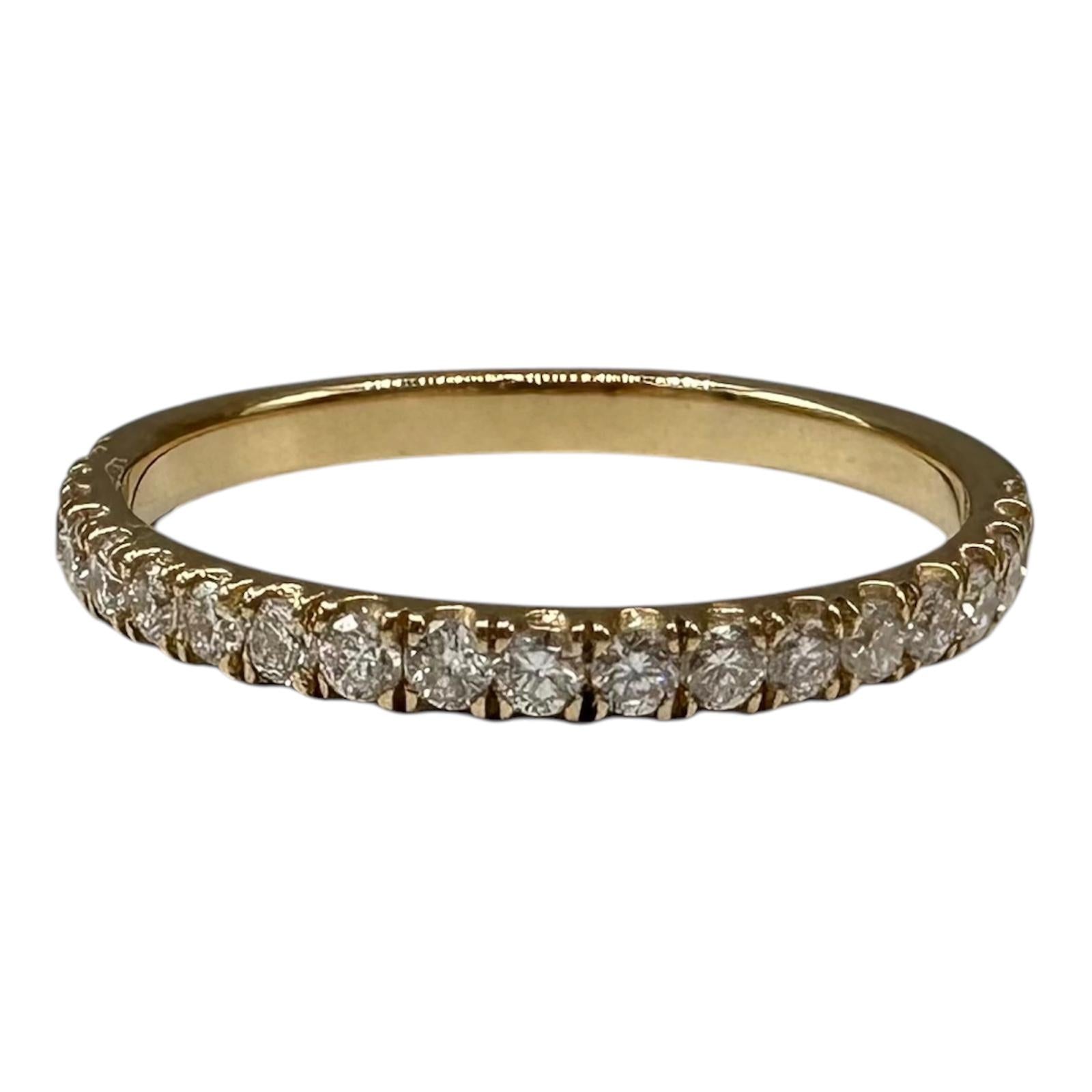 Lab Grown Diamond Band 14kt Yellow Gold 0.35ctw EF VS Size 7 New