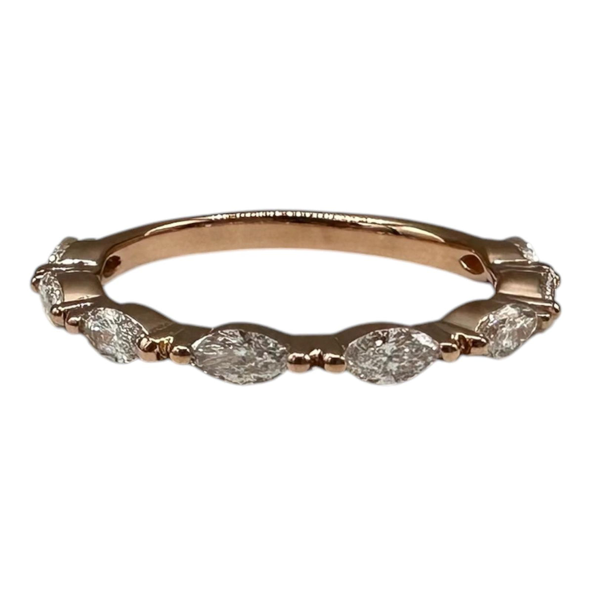 Marquise Lab Grown Diamond Ring 14kt Rose Gold 0.50ctw EF VS New