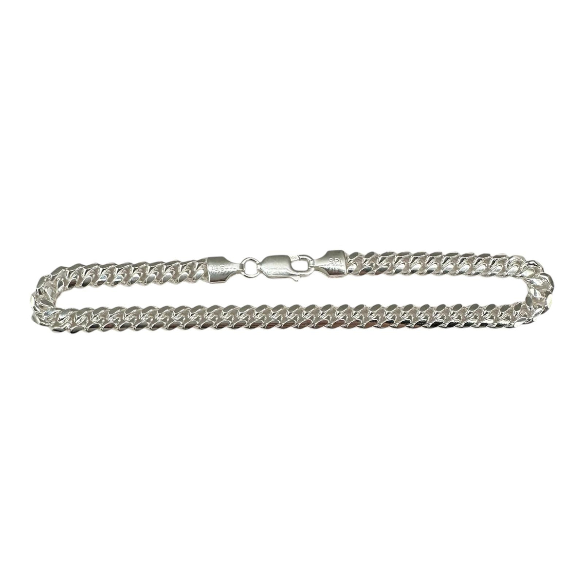 Cuban Bracelet Sterling Silver 8in 5mm Lobster Clasp New