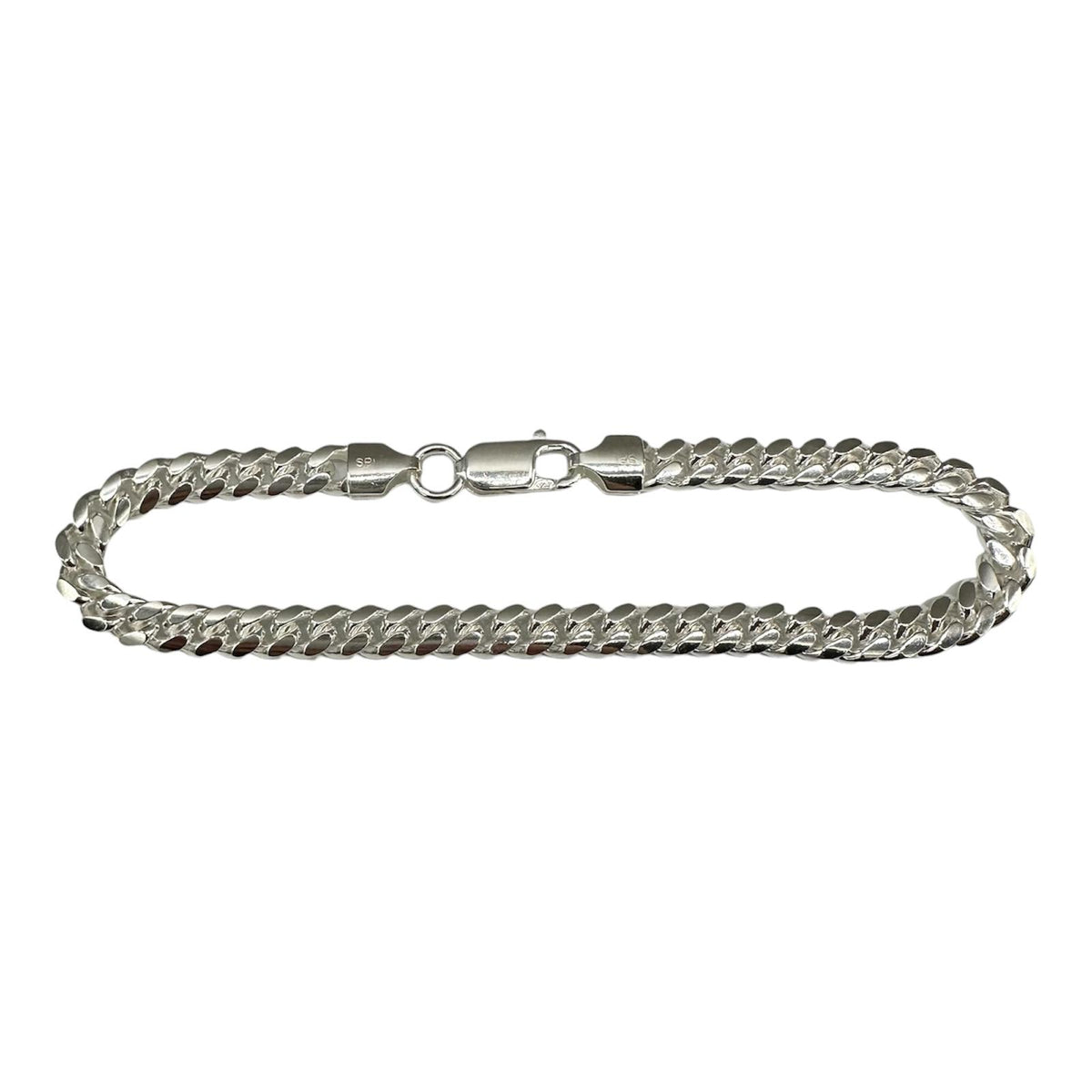 Cuban Bracelet Sterling Silver 8in 5.4mm Lobster Clasp New
