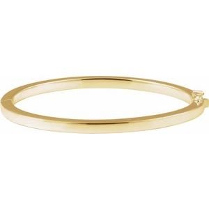 Square Tube Hinged Bangle Bracelet