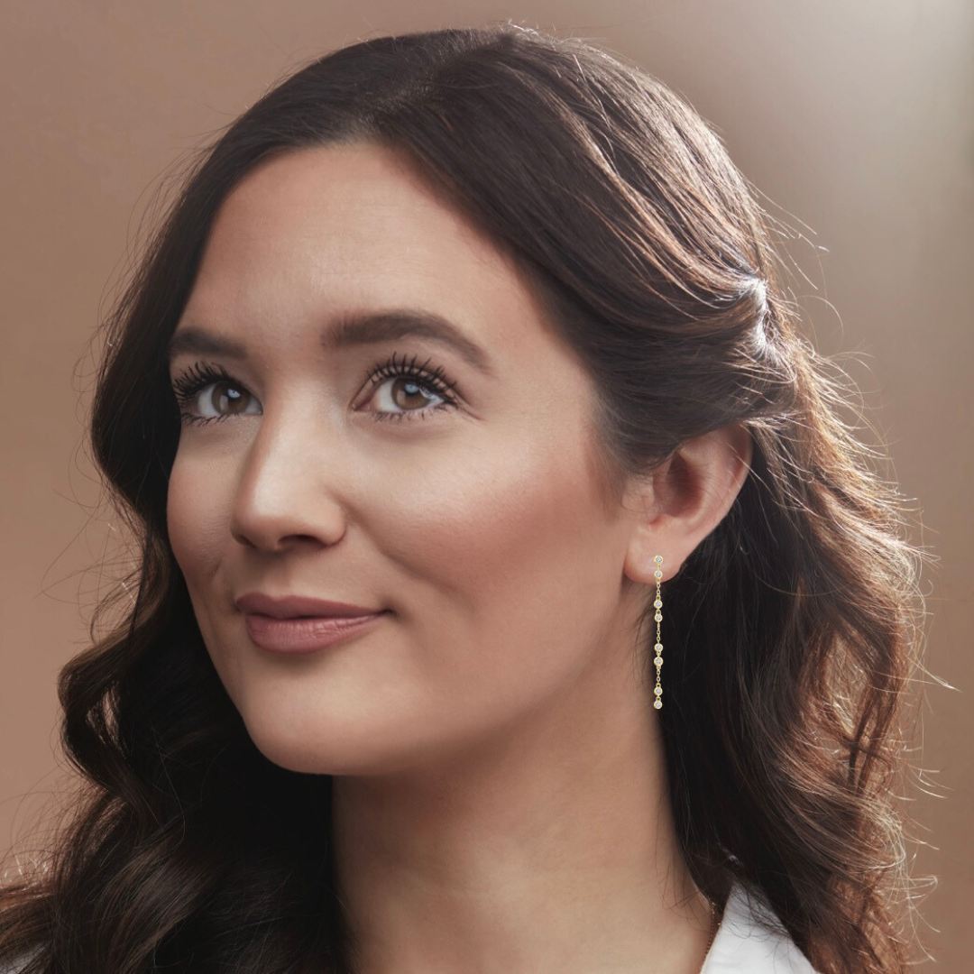 Diamond Chain Drop Earrings