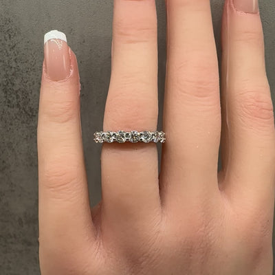 1.79ct Lab Diamond Eternity Ring F VS 14K White Gold Size 4.5