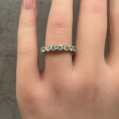 Natural Diamond Eternity Ring in 14kt White Gold - 2.8ctw Diamonds Size 6 New