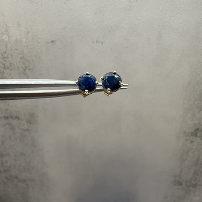 Sapphire Stud Earrings in 14kt Yellow Gold – 2.67ctw, New