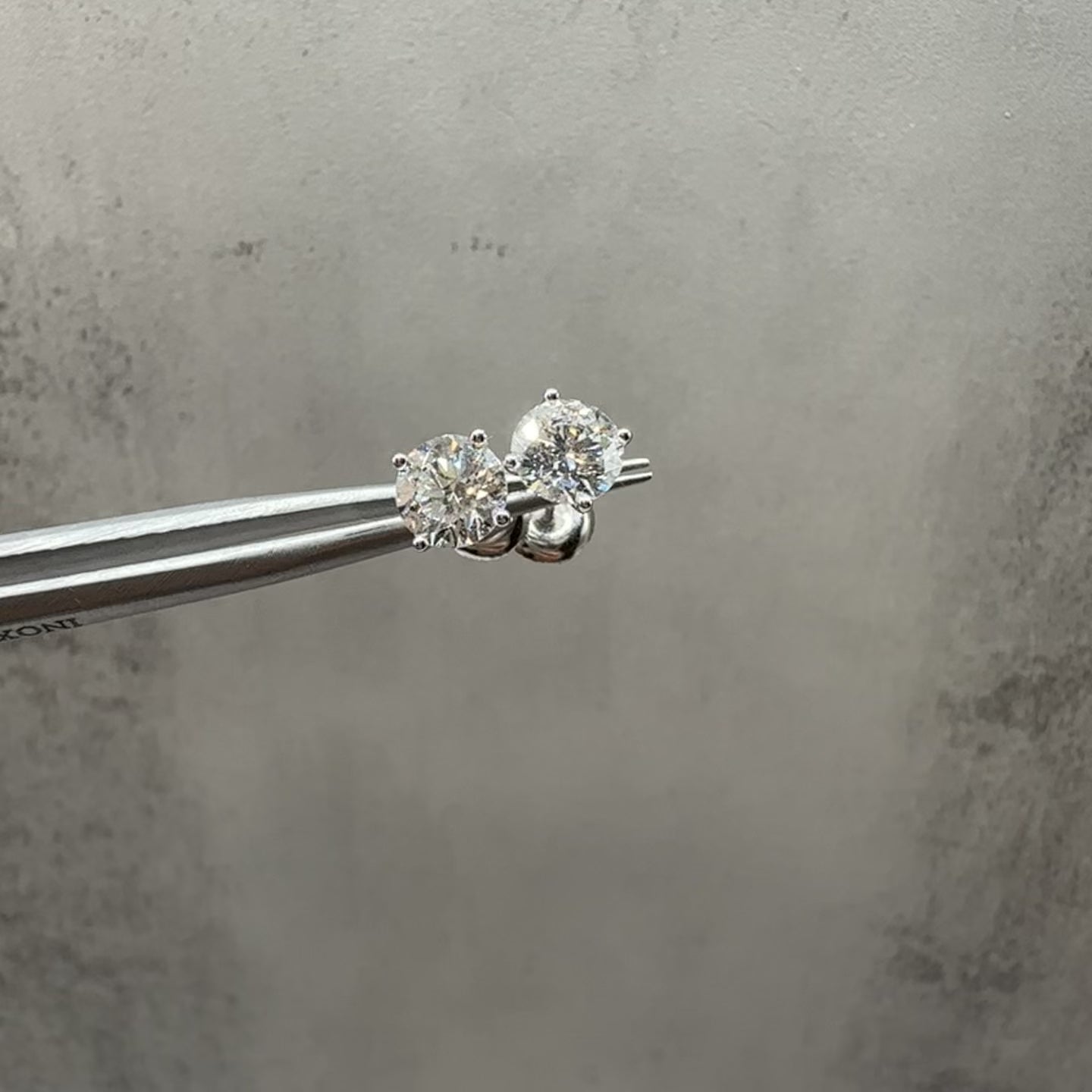 2.18ctw Lab Grown Diamond Stud Earrings in 14kt White Gold – IGI