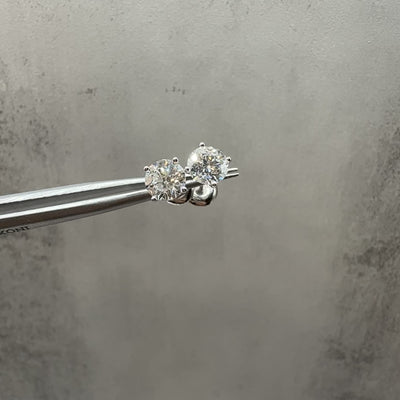 2.18ctw Lab Grown Diamond Stud Earrings in 14kt White Gold – IGI