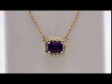 Load and play video in Gallery viewer, Amethyst &amp; Diamond Necklace
