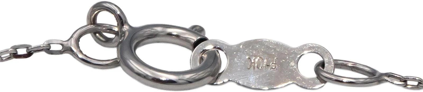 10k White Gold Round Diamond Cross Crucifix Dangle Chain Necklace 0.34CT