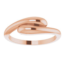 Load image into Gallery viewer, 14K Rose Domed Bypass Ring
