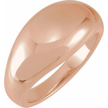 Load image into Gallery viewer, 14K Rose 10 mm Dome Ring
