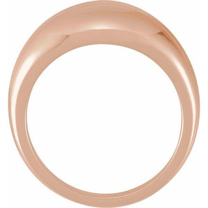 14K Rose 10 mm Dome Ring